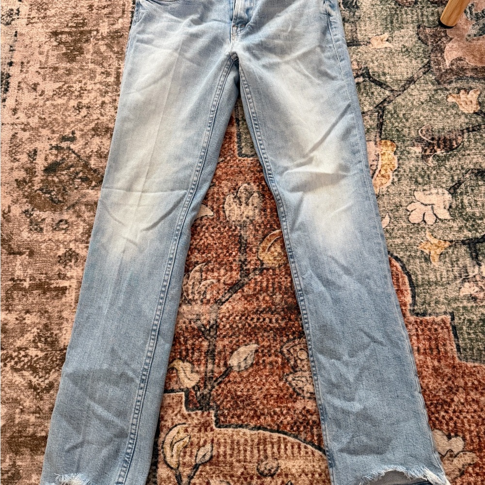 MOTHER Light Blue ankle crop Jeans